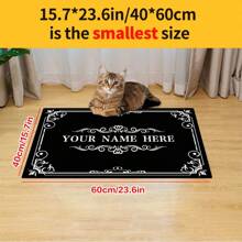 1pc Personalized Doormat With Anti-Slip Silica Gel Bottom, Customized Carpet Mat With Your Photo & Text-Soft, Durable, Washable Customized Entryway Themed Mat-Custom Personalized Gift- Housewarming, Birthday Gift Home Bathroom Decor Fall Decor Back To School