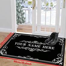 1pc Personalized Doormat With Anti-Slip Silica Gel Bottom, Customized Carpet Mat With Your Photo & Text-Soft, Durable, Washable Customized Entryway Themed Mat-Custom Personalized Gift- Housewarming, Birthday Gift Home Bathroom Decor Fall Decor Back To School
