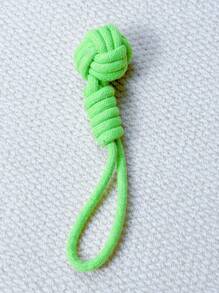 1入組燈藍色寵物磨牙玩具帶七環合適適用於日常使用