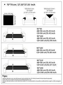 1pc Winter Warmth Anti-Pilling Flannel Sofa Cover Stripe Plain Slipcover For 1/2/3/4 Seat Sofa, Backrest Cover Armrest Cover, Anti-Slip - Beige - View 3