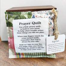 1pc Prayer Blanket With Cross - Pocket-Sized Mini Prayer Blanket - Handmade Colorful Throw Blanket - Christian Spiritual Encouragement Gift, Birthday Gift, Graduation Gift - Multicolor - View 7