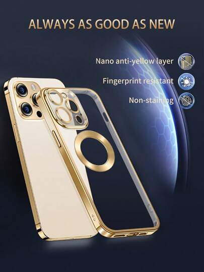 1 个镀金软手机壳，透明度高，可精确保护相机，适用于 iPhone 15 Pro/15 Pro Max/15 Plus/15/14 Pro/14 Pro Max/14 Plus/14/13 Pro/13 Pro Max/13/12 Pro/12 Pro Max/12/11 Pro Max/11/XSmax/X