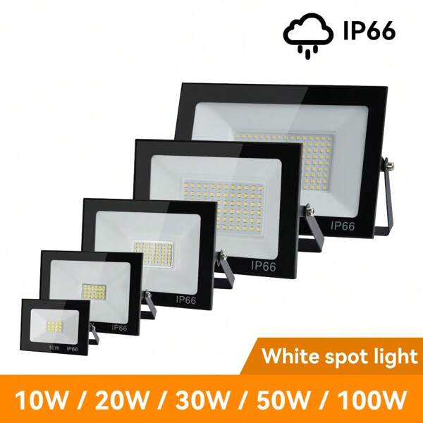 1 pezzo Faro a LED, Faretto da esterno 180-265V, 10W 20W 30W 50W 100W Lampada da parete, Riflettore IP66 Impermeabile Illuminazione da giardino