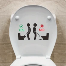 1 pièce, autocollant amusant pour couvercle de toilette de salle de bain, PVC imperméable auto-adhésif, logo créatif pour siège de toilette pour une utilisation appropriée, accessoire de décoration de salle de bain, autocollant mural pour décoration d'automne