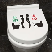 1 pièce, autocollant amusant pour couvercle de toilette de salle de bain, PVC imperméable auto-adhésif, logo créatif pour siège de toilette pour une utilisation appropriée, accessoire de décoration de salle de bain, autocollant mural pour décoration d'automne