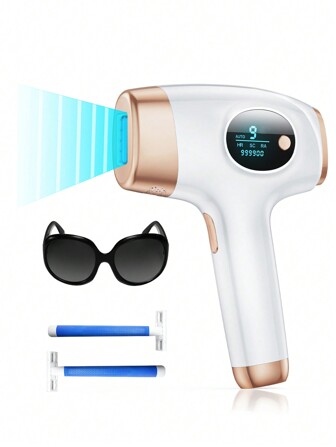 LYSMOSKI Un dispositivo blanco de eliminación de vello IPL para uso en el hogar que es adecuado tanto para hombres como para mujeres. Es un dispositivo 3 en 1 con 9 niveles de energía y 2 modos, automático y manual. Puede ser utilizado para la eliminación de vello facial, axilas, brazos, línea de bikini, piernas y Body completo. Este dispositivo está diseñado para uso en el hogar.