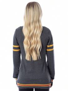 Warner Bros Cárdigan de punto de estilo abierto de la Casa Gryffindor para mujeres jóvenes - Gris - Ver 2