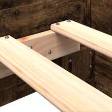 Smoked Oak Engineered Wood Bed Frame 100x200 Cm No Mattress Included - Brown - View 6