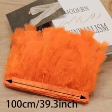 1 yarda de Ribete de tela con plumas de pavo totalmente emplumadas de estilo clásico, accesorio DIY hecho a mano y colorido para decoración de Halloween, fiesta festiva, boda, disfraz de baile, bolso, tocado, decoración de manga