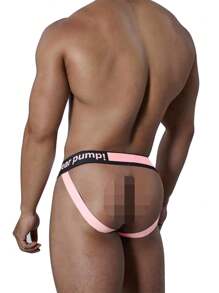 Lingerie Sexy Cinta em V Grande Tanga Modal Confortável e Respirável, Calcinhas Masculinas Esportivas e de Fitness que Levantam os Quadris, Caleçon Masculino Duplo