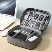 1pc Simple Data Cable Zipper Storage Box, Lightweight Portable Travel Electronic Accessories Bag, Tools Box For Watch, Travel Supplies, Electronics Storage Travel Universal Multifunctional Digital Product Storage Case Waterproof Electronic Accessories Storage Box Multifunctional Digital Product Storage Bag For Cables, Charger, Cell Phone, USB, SD Card, Hard Drive, Power Bank School College Electronic Bag Portable Charger Charger Case Headphone Case Cable Bag Cable Organizer Digital Camera Camera Case Camera Bag Cannon