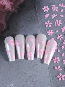 古铜色小花叶指甲贴，香槟金银白粉色小花秋叶指甲贴DIY自粘指甲贴，美甲装饰技巧，美甲配件工具，沙龙美甲用品 - 彩色 - 查看 10