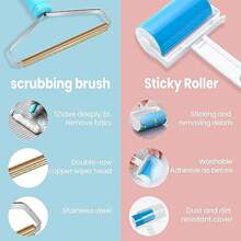 BVEOYPET 1 Dụng cụ loại bỏ lông thú cưng & con lăn xơ vải, Dụng cụ loại bỏ lông chó cho ghế sofa, Con lăn xơ vải tái sử dụng cho lông thú cưng siêu dính, Dụng cụ cào thảm di động, Gia dụng - Nhiều màu - Xem 4