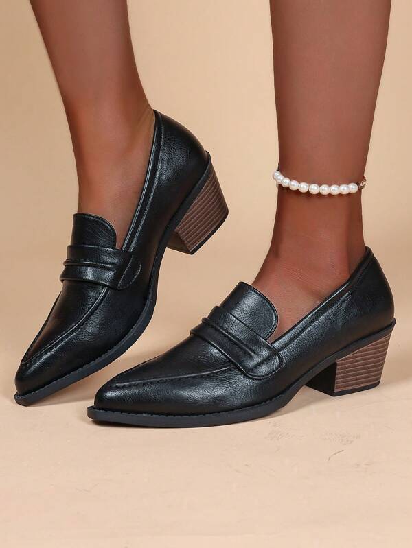 Women Pointed Toe High Heels - Sexy Chunky Heeled Pumps - Versatile Formal High Heels - Suitable For Ladies - Fit For Party, Wedding And Night Out - Perfect Gift For Fashion Lovers