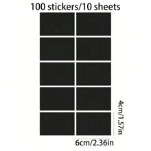 100pcs Rectangular Black Chalkboard Labels, Universal Reusable Adhesive Paper Stickers For Jars, Food Pantry Organization, Rewritable Kitchen Labels - Multicolor - View 3