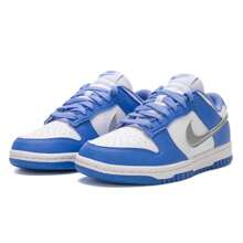 Jordan Zapatillas NIKE DUNK LOW NEXT NATURE para mujer, calzado deportivo, moda retro de estilo casual de caña baja, zapatos de skate, DD1873-402 - blanco/plata metalizado/azul pulso - Ver 3