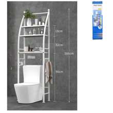 Kệ để đồ phòng tắm kiểu thuyền buồm không đục lỗ dùng để đựng đồ nhà vệ sinh trong phòng tắm, kệ để đồ nhà vệ sinh đặt trên sàn - trắng - Xem 7