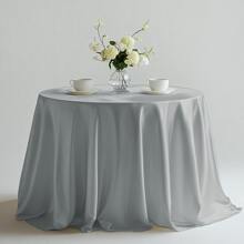 Multicolor & Size Wedding Satin Tablecloth Shiny Bridal Banquet Table Cover For Reception & Party Decor Rectangular/Round Solid Color Glossy Tablecloth For Formal Dining