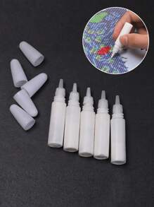 5/10pcs 5D Diamond Painting Glue, 3ml Small Diamond Glue For Securing Diamonds, Precision Application To Prevent Diamonds From Falling Off, DIY Diamond Painting, Crystal Embroidery, Cross Stitch, Mosaic Craft Supplies