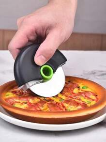 1pc Stainless Steel Pizza Cutter Wheel With Blade Cover