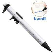 1pc Multifunction Caliper Pen Ball-Point 0.5mm Ballpoint Pen Gel Ink Pen Vernier Caliper Roller Ball Pen Creativity Stationery - Multicolor - View 14