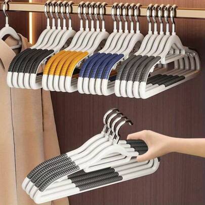 10 pezzi Grucce per vestiti antiscivolo, grucce per cappotti resistenti, conservazione e organizzazione di abiti per casa, camera da letto, bagno