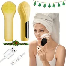 600mAh Rechargeable Silicone Facial Cleansing Brush With Heating, Vibration And Massage Functions, Deep Cleansing And Makeup Removal, Great Gift For Holidays And Mother's Day - Multicolor - View 11