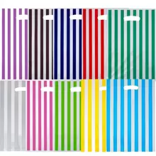 20 peças de sacolas listradas peroladas, sacola plástica portátil reutilizável, pode ser usada para joias, roupas, compras, etc. É uma boa escolha para embalar itens como festas, aniversários, casamentos, etc.
