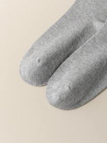 4 Pairs Women Seamless Ankle High Socks With Elastic Top, Daily Casual Slouchy Socks For Spring/Autumn, Fall