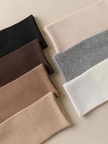 4 Pairs Women Seamless Ankle High Socks With Elastic Top, Daily Casual Slouchy Socks For Spring/Autumn, Fall