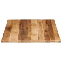 Rustic Solid Wood Live Table Top 90x80x2.5 Cm Natural Finish Artisan Design - Brown - View 3