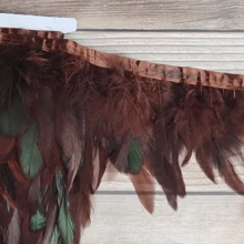 1 metro 1 pieza de plumas de estilo moderno, ribete de tela exquisito de plumas Yongji, cinturón de tela hecho a mano, accesorio de arte de enchufar, decoración de escenario, material para atrapasueños, varita para gatos, ropa, disfraces, accesorios para fiestas y tocados