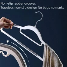 10pcs Non-Slip Clothes Hangers, Heavy Duty Coats Durable Hangers, Home Garment Drying Storage And Organization For Bedroom, Bathroom, Household