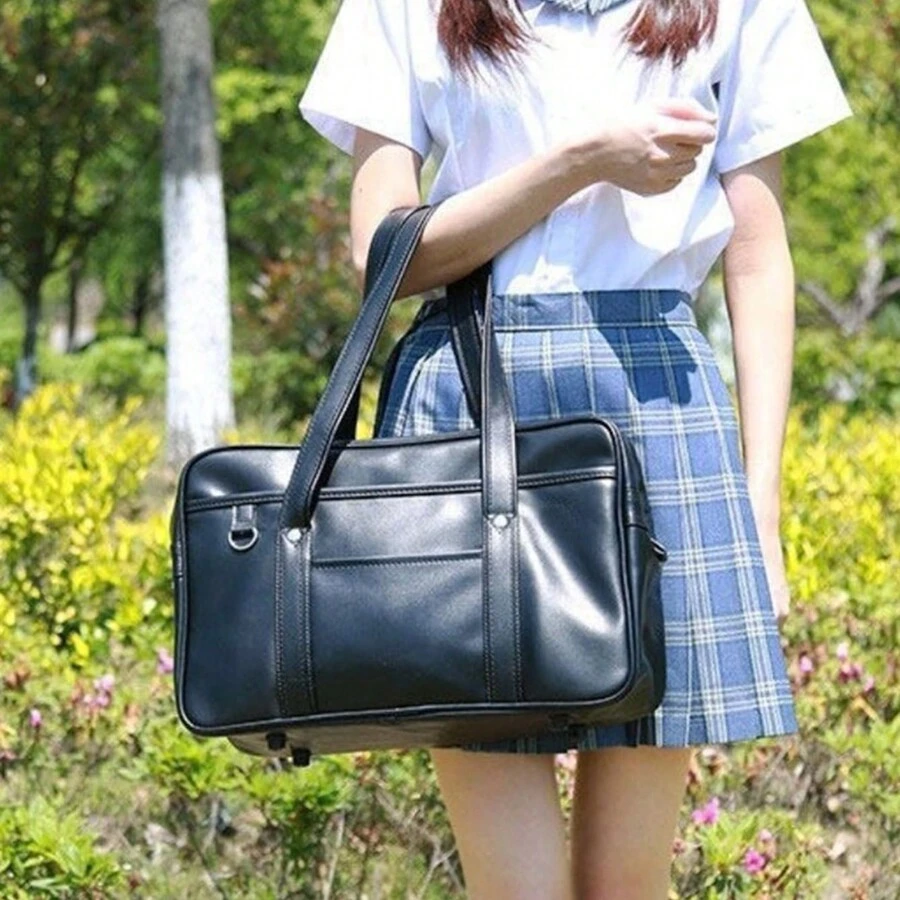 New Japanese Style Shoulder Handbag, Commuter Briefcase Laptop Bag, Travel Casual Fashionable Minimalist Uniform Design Women Tote Bag, Eye-Catching Work Bags For Women - Black - View 1