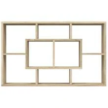 Sonoma Oak Wall Shelf Engineered Wood Storage Solution 82.5 Cm Modern Home Decor - Brown - View 4