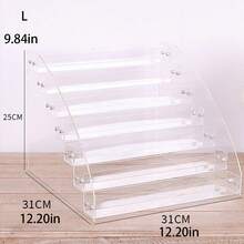 1 Stück Mehrschichtiges Nagellack Ausstellungsregal aus Acryl, Nagellack Farbverlauf Aufbewahrungsregal, Lippenstift & Nagellack Ausstellungsständer, Schreibtisch Make-up & Nagelpflege Aufbewahrungsregal