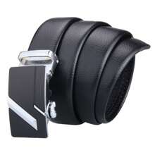 1 Stück Neuer Automatikschnallen Ledergürtel, Kratzerbeständiger Taillengürtel, minimalistischer Mode Business Lässig