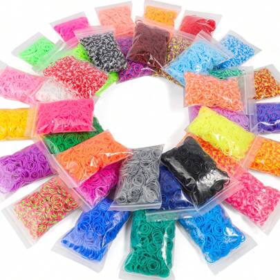 500pcs Handmade Woven Silicone Rubber Bands Craft Kit - 8 Colors, DIY Bracelets, Necklaces, Handmade Jewelry Making Set - Handicraft Supplies, Ideal Gifts For Holidays