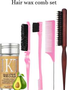 ikt Barra de Cera de Cabelo, Cera de Modelagem para Perucas Lisas, Bastão Liso para Penteado de Cabelo Sem Oleosidade, Pomada de Cabelo em Bastão para Fios Rebeldes na Franja e Frizz - 75g