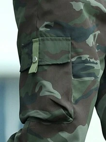 New Fashion Casual Loose Camouflage Cargo Pants For Men, Spring/Summer - Army Green - View 5