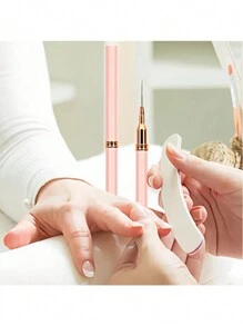 5pcs French Manicure Stripe Nail Art Painting Brush Set, UV Gel Nail Liner Brushes Kit