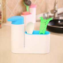 Kitchen Storage Holder 3in 1 Kitchen Storage Rack For Cleaning Rack Washing Sponge Brush Sink Detergent Soap Dispenser Bottle Kitchen Organizer Gadget Home Bathroom Decor Summer - Hand Press Bottle - View 16