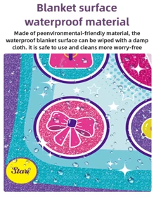 High Quality Dance Challenge Game Mat With 2 Small Flying Disc, Music And Dance Mat Toys, Built-In 9 Demonstration Songs That Can Be Freely Switched, Touch Sensitive Game Mat 36.22x34.65 Inches - Multicolor - View 6