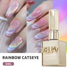 XEIJAYI 15ML Rainbow Cat Eye Nail Polish Gel Phototherapeutic Gel Soak Off Nail Magnetic Gel Polish Nail Art DlY For Salon AtHome-No Magnetic Stick Included