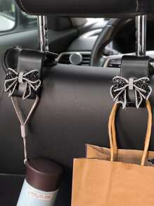 1pc/2pcs Car Hook Seat Back Car Rear Seat Small Hook Car Interior Decoration Products - Black - View 2