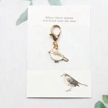励志“当知更鸟出现时”钥匙扣，带龙虾扣，可爱动物饰品，适合女士，生日礼物，情人节，婚礼派对装饰，学校背包，动物汽车配件，哥特式 Y2k 包袋配件，带身份证夹的挂绳，汽车配件，包袋饰品 - 彩色 - 查看 10