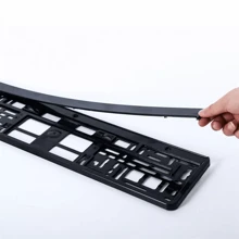 2x Genuine Carbon Fibre Number Plate Surround Holder Frame For German Car Style - Black - View 3