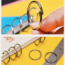 100pcs 1-Inch Metal Book Rings, Nickel-Plated Steel Key Rings, Suitable For School, Home Or Office, Silver,Back To School,School Supplies - Silver - View 4