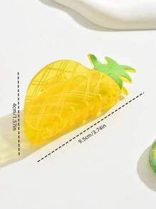 1 pieza Pinza de pelo de acrílico con diseño creativo de fruta, pinza de pelo linda adecuada para uso diario casual, accesorios para el cabello de verano - Multicolor - Ver 6