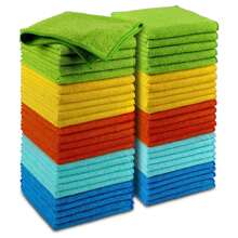 Microfiber Cleaning Cloths - 50 Sets Of Auto Microfiber Towels Quality Multifunctional Car Cloth Dust Cloth Absorbent Microfiber Cloth For SUV Residential Kitchen Windows - 12 X 12 Inches - Multicolor - View 2